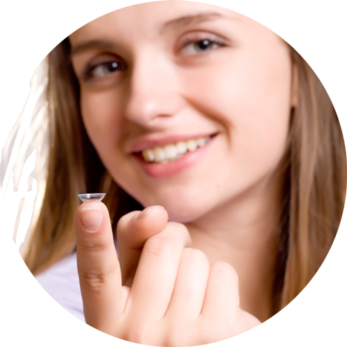 myopia girl contact lenses
