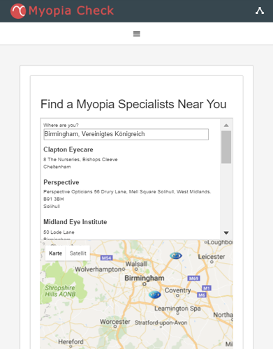 Myopia Control App Specialist Finder Myopia Care